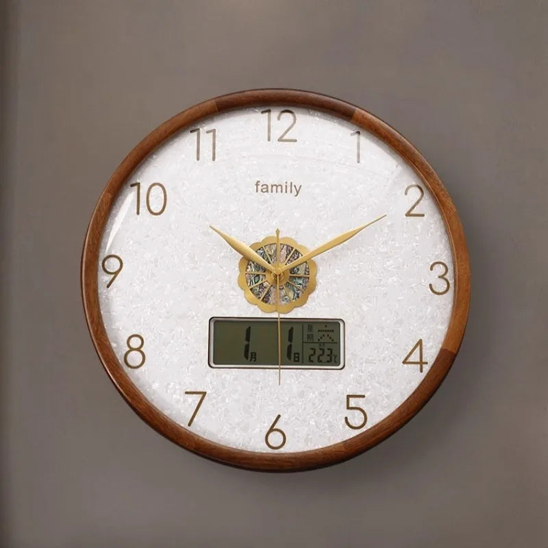 horloge murale moderne or marron asiatique décoratif salle mangerDecoration horloge digitale aiguille