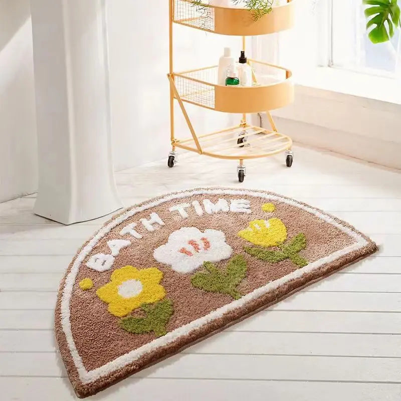 tapis bain fleuri imperméable résistant décoration moderne intérieur extérieur voyage İslam prière
