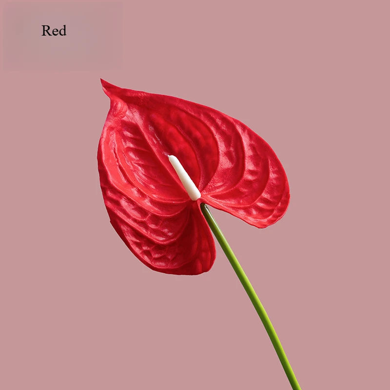fleurs artificielles modernes rouge blanc vert 62CM extérieur anniversaire décoration maison