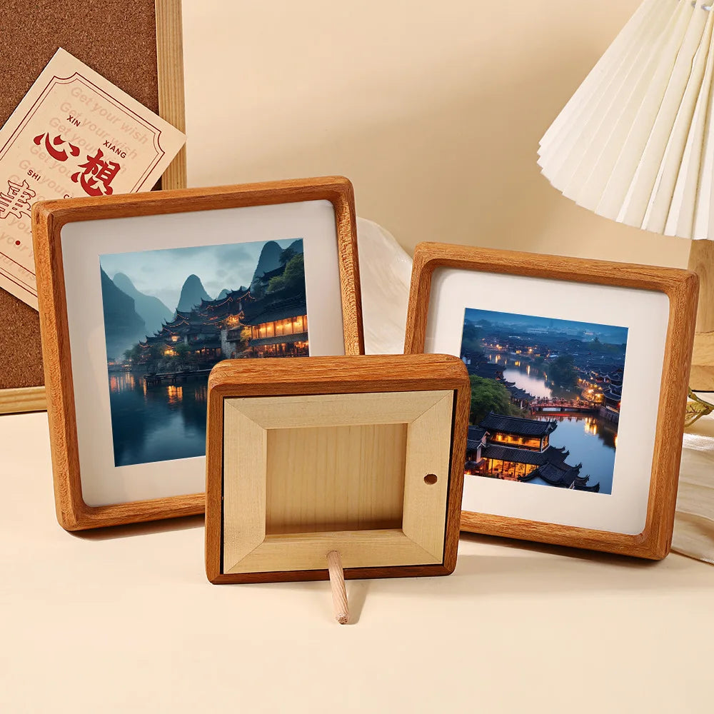 cadre photo classique bois naturel blanc 10x10cm 12.5x12.5cm 15x15cm 18x18cm 20x20cm 25x25cm