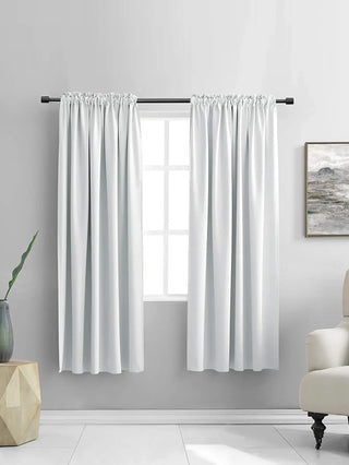 rideau blanc cassé opaquant moderne tringle deux pièces isolation thermique minimaliste