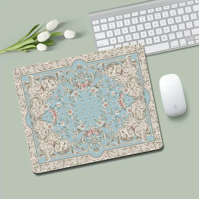 tapis souris grand motif persan vintage fleurs décoratif anti dérapant