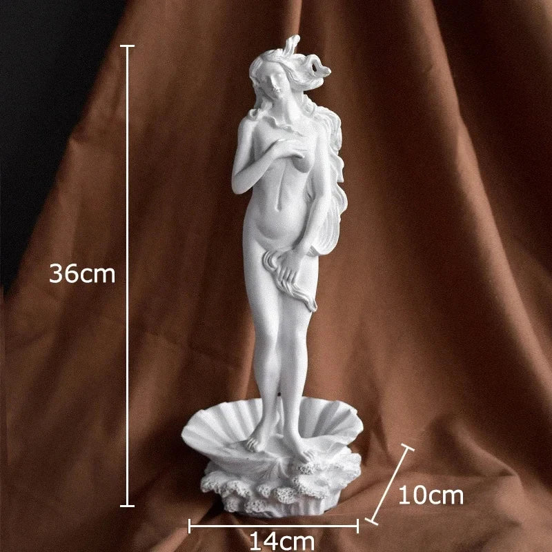 statue déesse vénus résine art classique figurine femme nue pose antique decoration