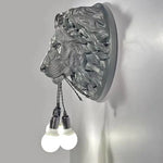 applique murale art deco sculpture animal ampoules led noir blanc vintage chambre salon étude