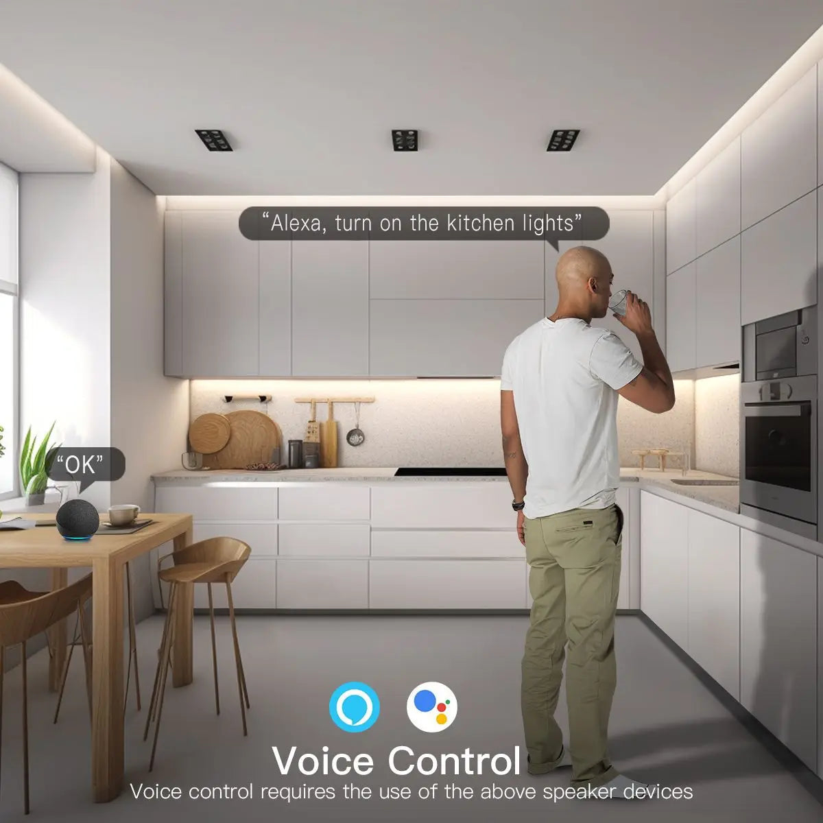 ruban led 320led/m zigbee controle app blanc blanc naturel blanc chaud moderne