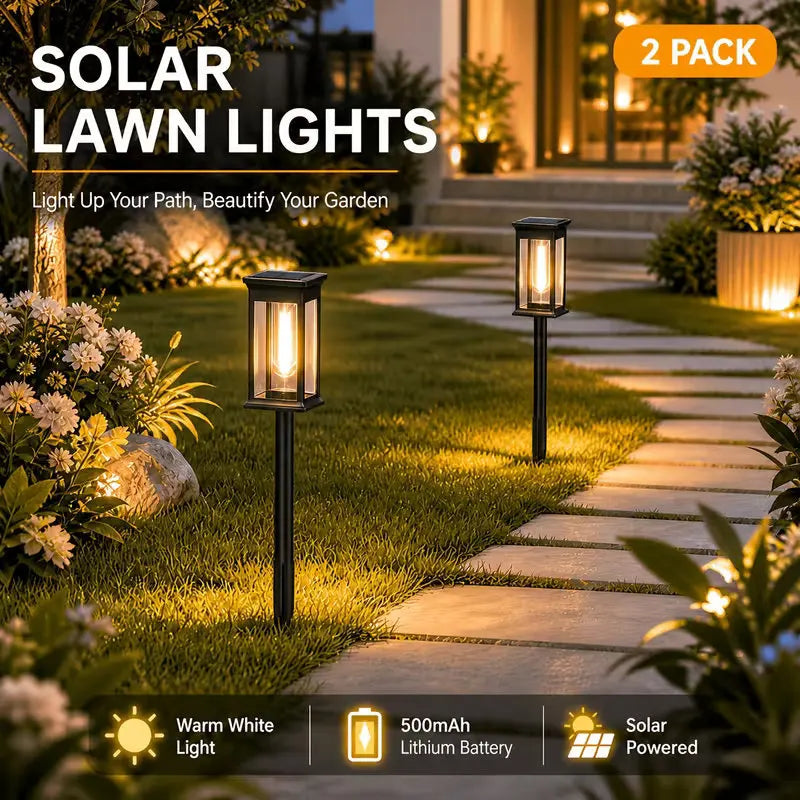 lumière solaire moderne transparente extérieur autoinstallation piquet led noir jardin pelouse 21 pouces