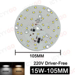 plaque led 24w 40w 50w 80w 100w 150w blanc diodes smd 2835 moderne ac220v