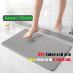 tapis sol gris moderne imprimé pieds antidérapant absorbant séchage rapide PVC