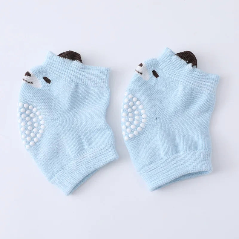 protège genoux bébé jaune orange bleu gris rose animaux oiseau tigre blanches sécurité enfants