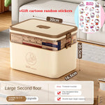 boîte médicaments transparente moderne réutilisable portable blanc beige