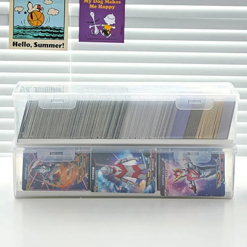 boîte rangement cartes transparente poignées empilable moderne ptcg mtg collection
