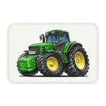 tapis sol entrée décoratif tracteur agricole fleurs welcome moderne antidérapant polyester vert jaune