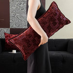 housse coussin polyester géométrique marron clair foncé décoration contemporaine simple maison voiture