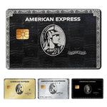 autocollants protection cartes credit debit noir or argent figures historiques motifs geometriques classiques adhésifs