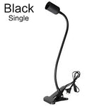 lampe pince flexible blanc moderne base e27 tige métallique réglable interrupteur prise us