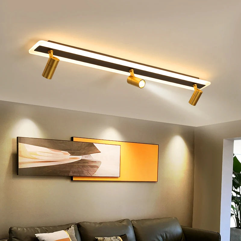 Lampe LED design nordique taille XXL dans un grand salon