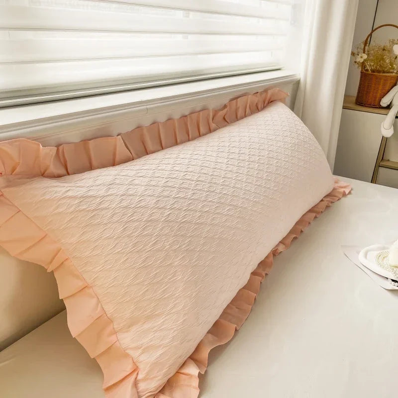 coussin maison motif géométrique vintage blanc beige vert rose jaune
