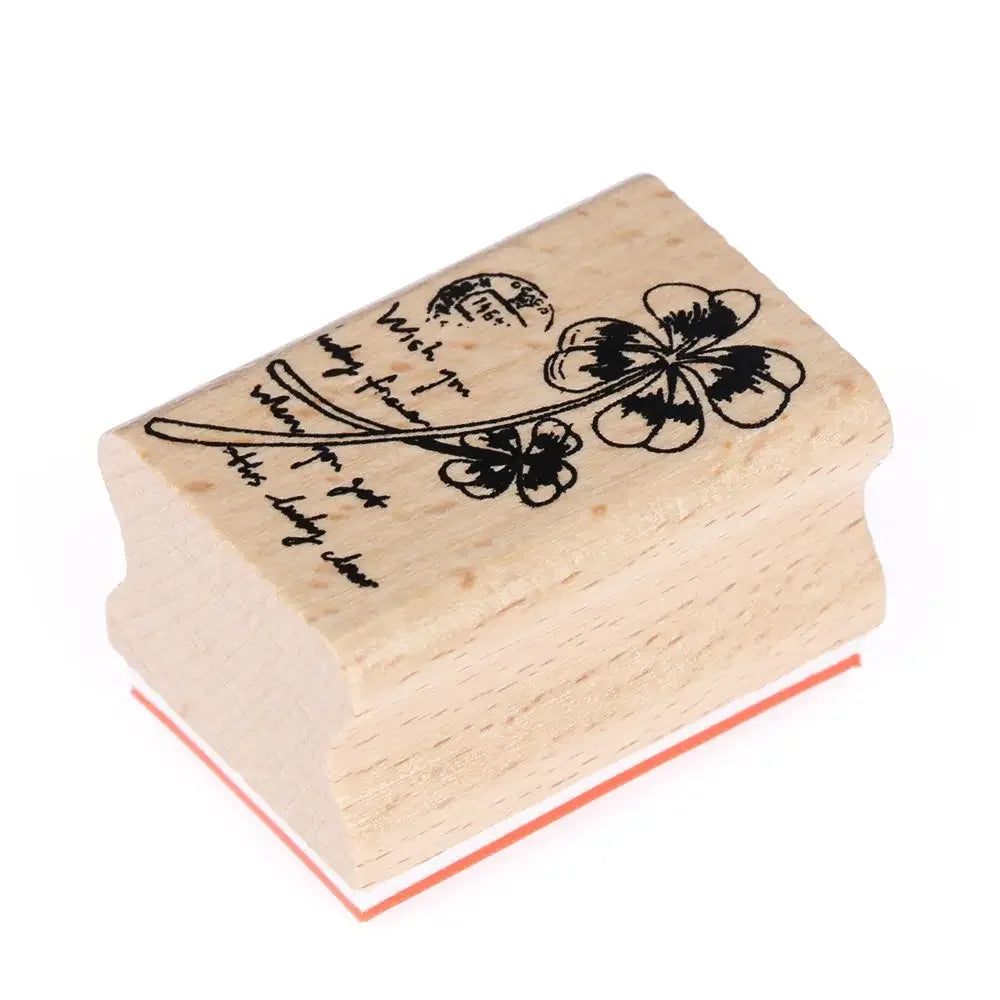 tampons bois floral decoration craft couture scrapbooking artisanat vintage motifs naturels