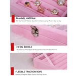 boîte bijoux velours blanc gris rose moderne compartiments boucles d'oreilles compartiment bague carte visite