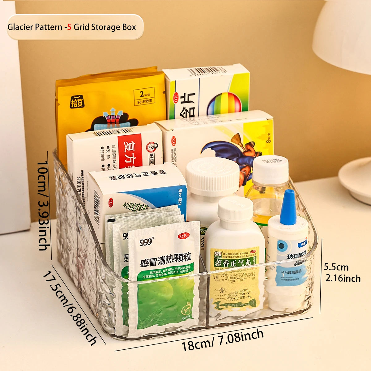 boîtes rangement médicaments transparentes imprimées cosmétiques réutilisables divers couleurs pratiques