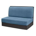 coussin banquette vert tissé motifs géométriques moderne housses extensibles polaire 100 polyestère
