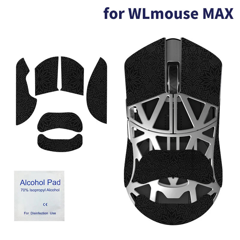 souris jeu antidérapante pads adhésifs géométriques noir blanc gris bleu rouge moderne ergonomique gaming