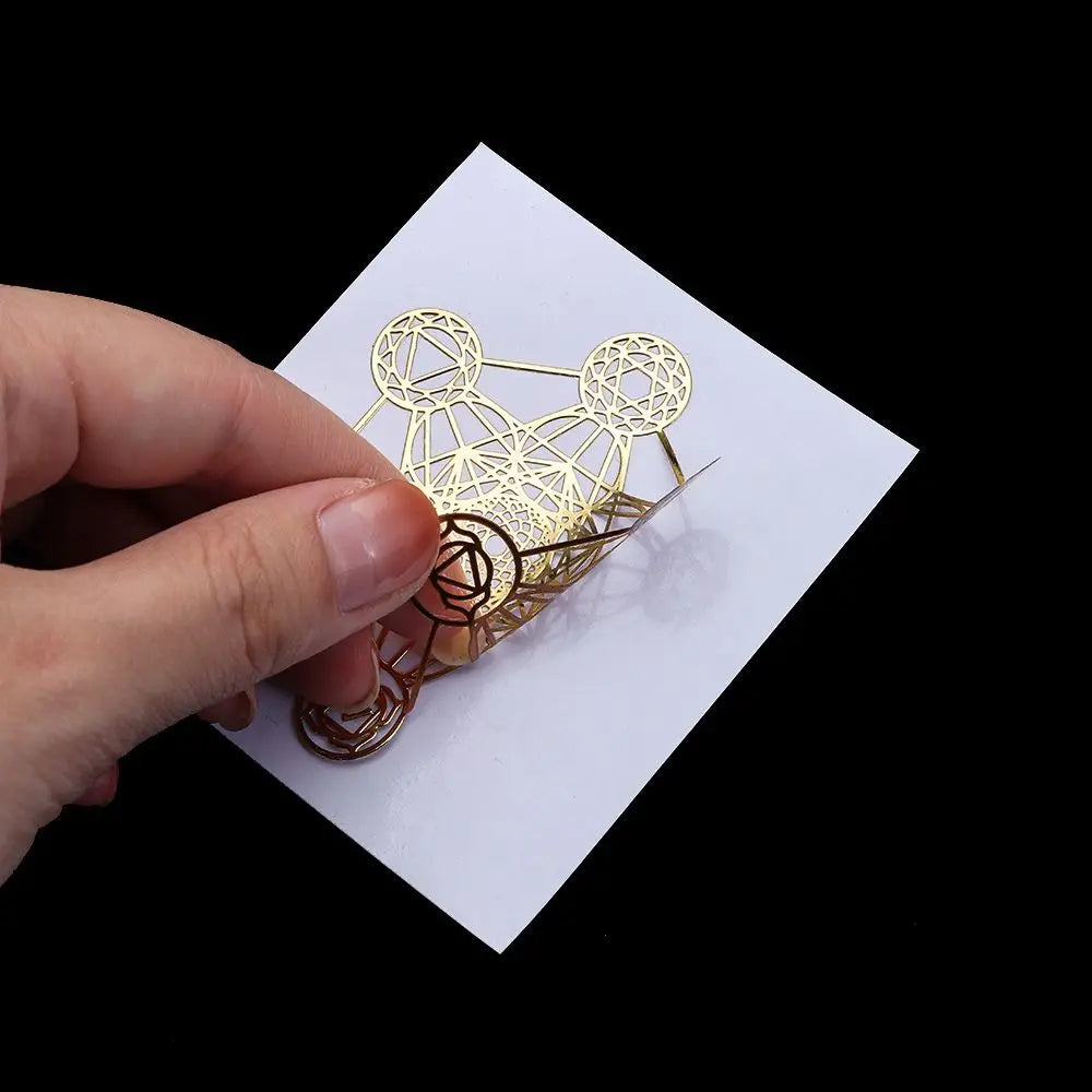 autocollants géométriques dorés motifs étoiles cercles symboles adhésifs décoration ordinateur artisanat bijoux minimaliste usage