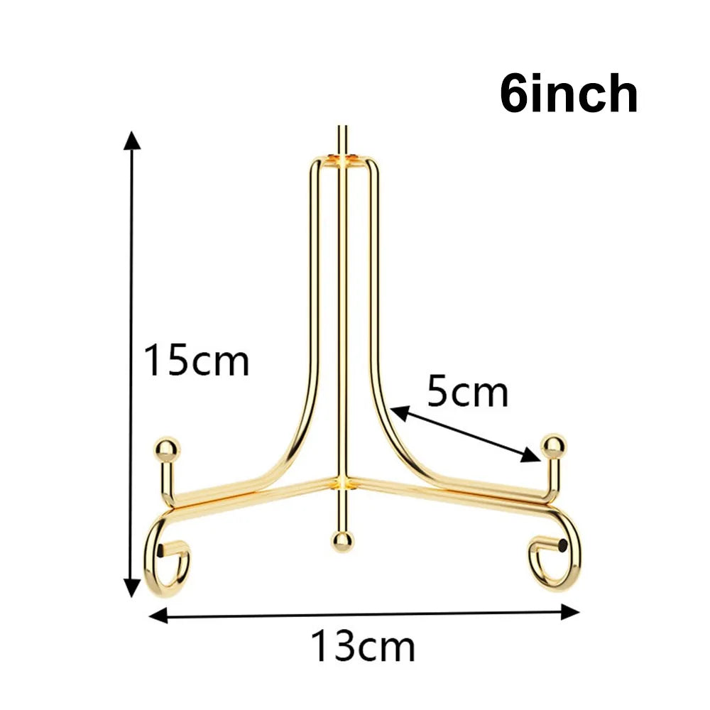 supports assiettes réutilisables or argent modernes clips élégants 10 12 cm
