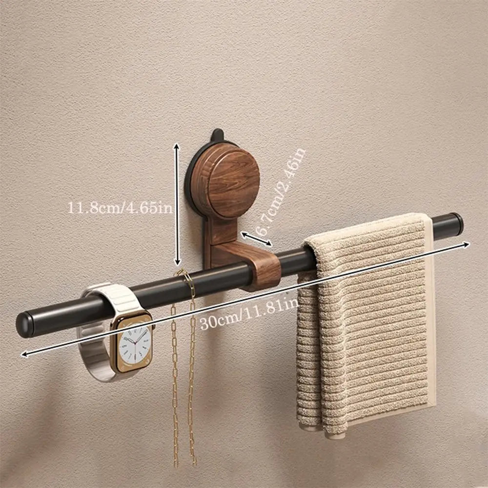 porte serviettes barres murales multifonctionnelles bois texturé serviettes colliers bracelets moderne minimaliste rustique