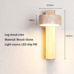lampe murale moderne minimaliste bois texturé abatjour opaque orientable fixée mur