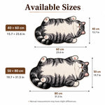 tapis doux peluche chat cartoon gris blanc noir 40x60cm 50x80cm