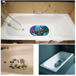 tapis bain antidérapant transparent poissons oiseaux motifs animaux moderne salle bain pvc bulles adhésif