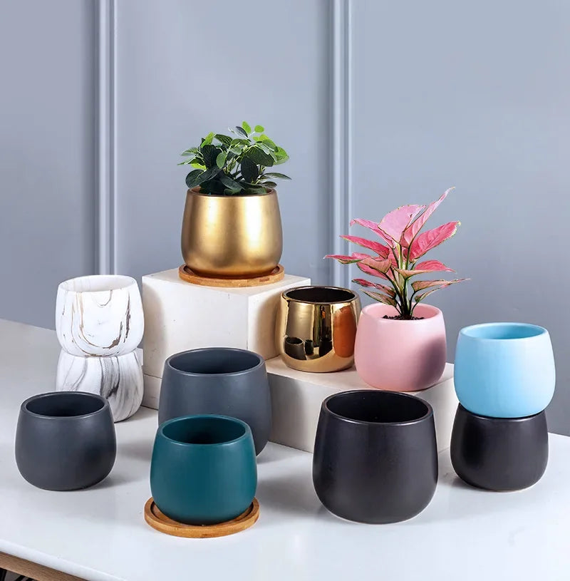 petit cache pot céramique moderne fleur artificielle décoration petit pot gris