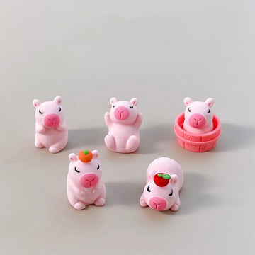 figurines capybaras miniatures résine lumineuses mignonnes décoration jardin extérieur accessoires diy animaux