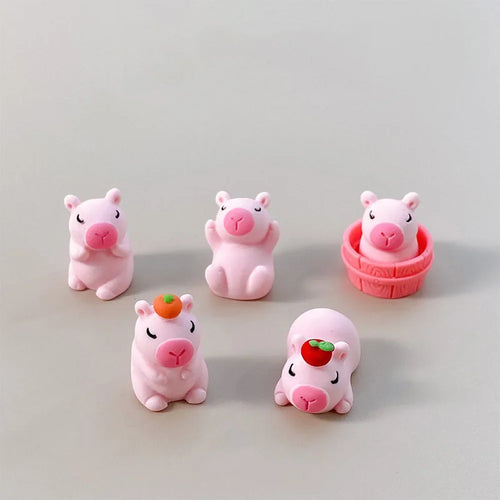 figurines capybaras miniatures résine lumineuses mignonnes décoration jardin extérieur accessoires diy animaux