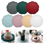 placemat classique ornements floraux bordure dentelée silicone gris vert rouge bleuclair rose beige blanc
