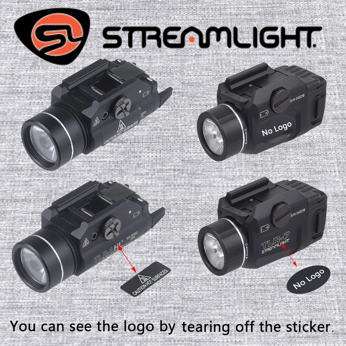 lampe torche tactique led noir mat compact tringle glock scout momentané constant stroboscope
