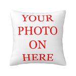 housse coussin personnalisable carré moderne lettre rouge zipper blanc deco lit voiture