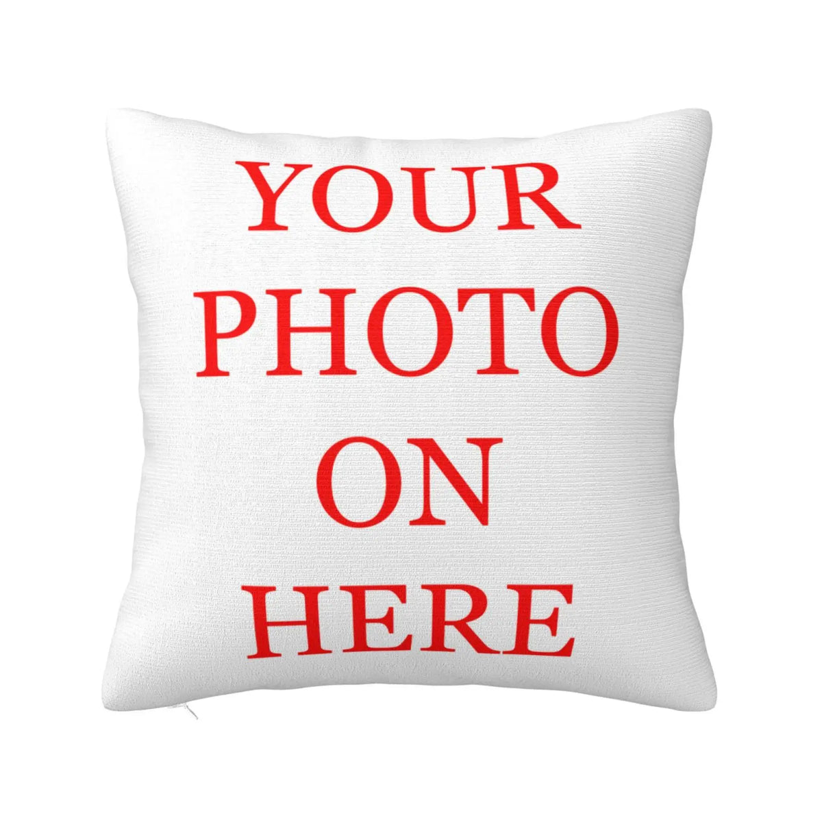 housse coussin personnalisable carré moderne lettre rouge zipper blanc deco lit voiture