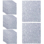 autocollants holographiques papier bleu argent brillants motifs géométriques modernes 10 feuilles