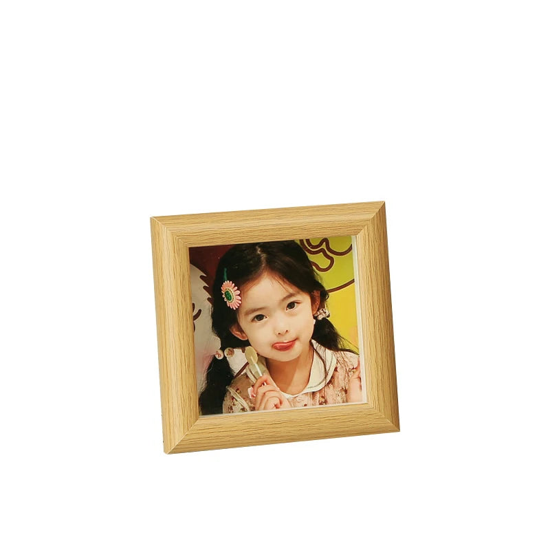 cadres photo bois clair marron grainés photos enfant paysage château vintage