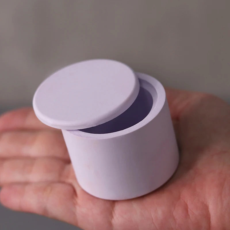 moule silicone bougie parfumée blanc rose pâle moderne minimaliste couvercle bricolage décoration maison