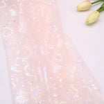 tulle rouge étoiles paillettes tulle violet coeurs nylon transparent décoratif 150cm événement mariage anniversaire