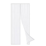 rideau porte magnétique noir blanc maille fine transparent moderne velcro clous