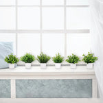 plantes artificielles feuilles eucalyptus bonsaï vert pot blanc décoration intérieure extérieure moderne anniversaire