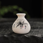 vases céramique artisanal poissons fleurs blanc bleu rouge vert