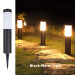 lampe solaire moderne led acier inoxydable imperméable jardin extérieur décoration gazon argenté blanc
