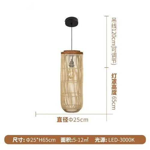 lampe suspendue rattan moderne ampoule filament noir beigeclair chambre salonhôtel