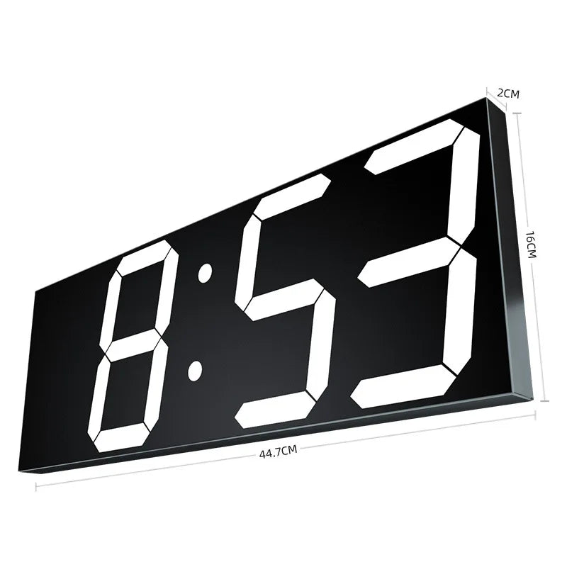 horloge murale digitale led moderne grande taille noir blanc jaune vert lumineuse télécommande