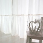 rideau dentelle blanc classique romantique fenêtre moderne erotique fronces